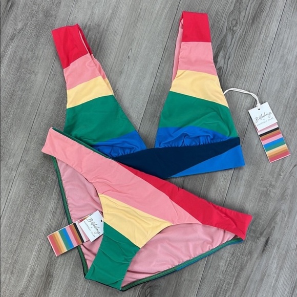 ☀️BILLABONG☀️ MAS FIESTAS PLUNGE LOW RIDING BIKINI SET - Picture 8 of 11